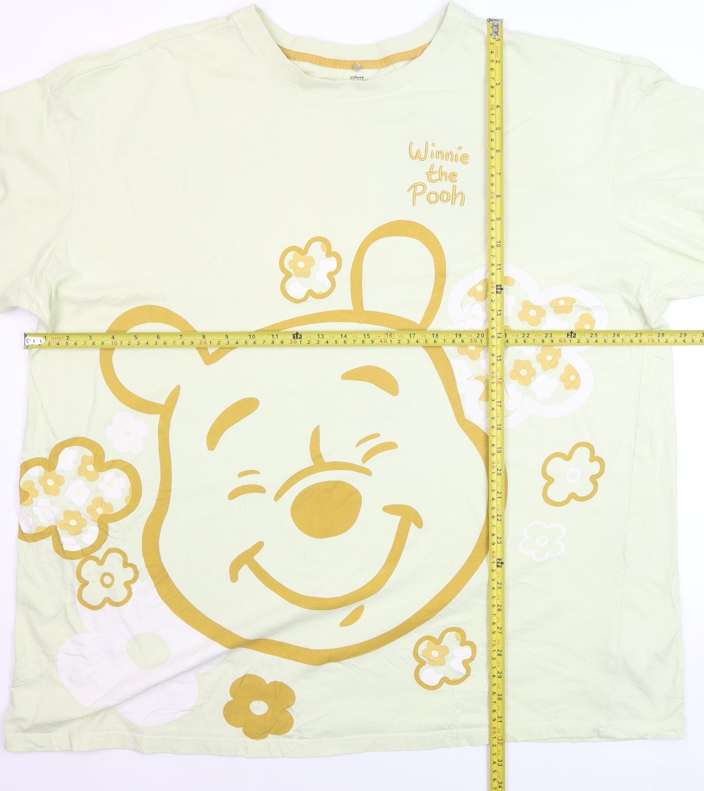 Primark Women Yellow Winnie the Pooh 2XL Relaxed Cotton T-Shirt