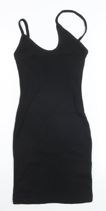 Missguided Women's Black Bodycon Jersey Stretch Dress Size 6