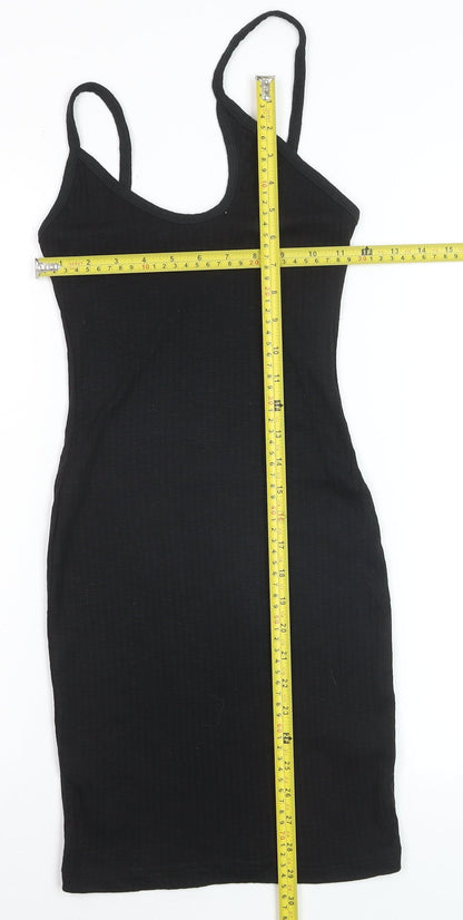 Missguided Women's Black Bodycon Jersey Stretch Dress Size 6