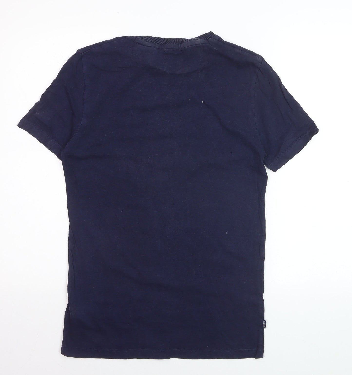 Superdry Men's Navy Blue Crew Neck Cotton T-Shirt M
