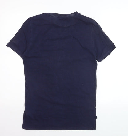 Superdry Men's Navy Blue Crew Neck Cotton T-Shirt M