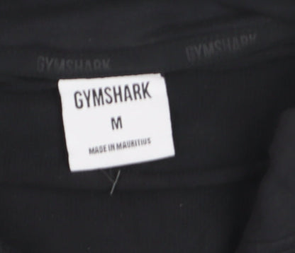 Gymshark Women's Black 1/4 Zip Cropped Pullover Sweatshirt Size M