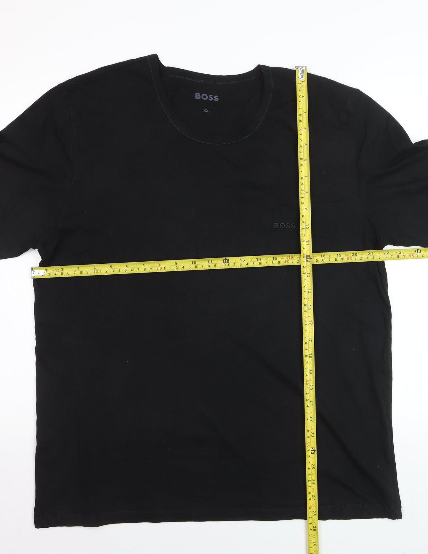 BOSS Men's Black 2XL Crew Neck Cotton T-Shirt