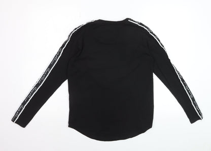 Supply & Demand Boys Black Long Sleeve Graphic Logo T-Shirt 12-13 Years