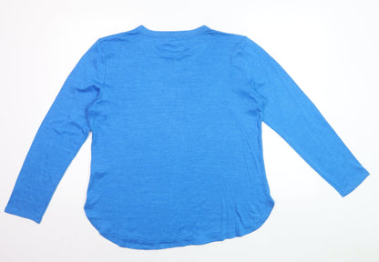 Banana Republic Women's Blue Long Sleeve Jersey T-Shirt Size L