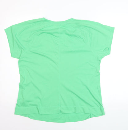 Old Navy Active Women's Green V-Neck Short Sleeve T-Shirt XL