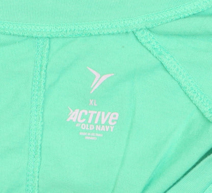 Old Navy Active Women's Green V-Neck Short Sleeve T-Shirt XL