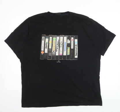 Paul Smith Men’s Black 2XL Retro VHS Graphic Print T-Shirt