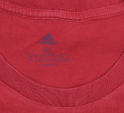 Adidas Men's Red XL Short Sleeve Crew Neck Sports T-Shirt