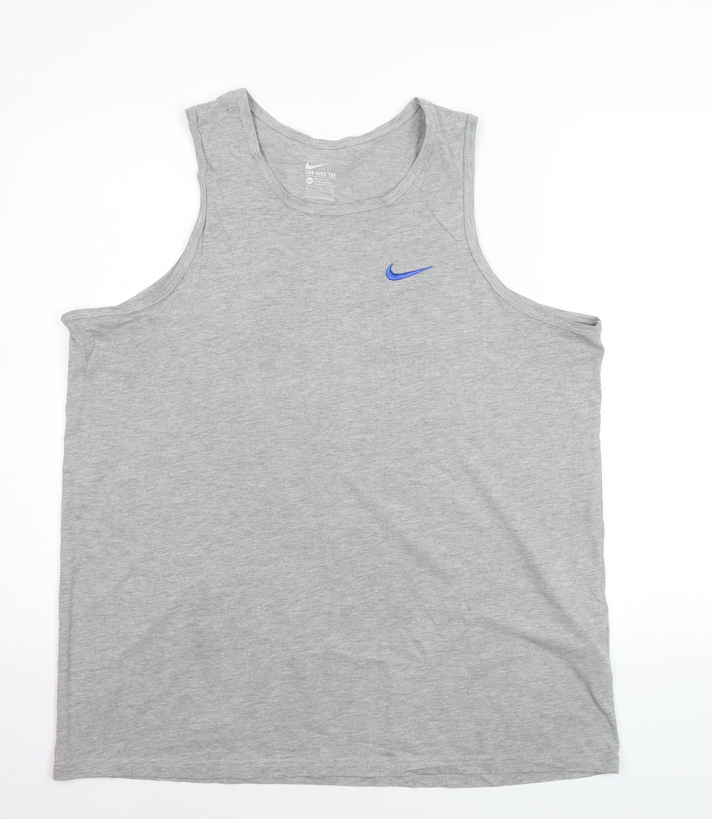 Nike Men's Grey Tank Top XL Athletic Fit Gym Wear