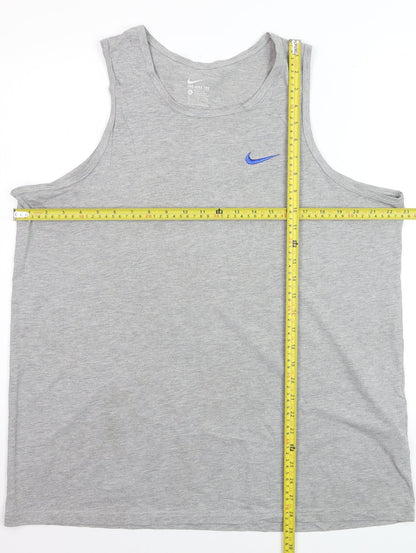 Nike Men's Grey Tank Top XL Athletic Fit Gym Wear