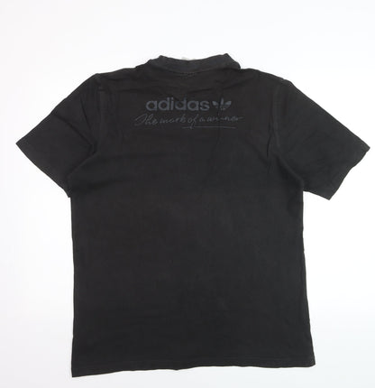 Adidas Men's Black Crew Neck Short Sleeve T-Shirt Size M