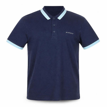 McKenzie Men's Blue Polo Shirt M Regular Fit Short Sleeve