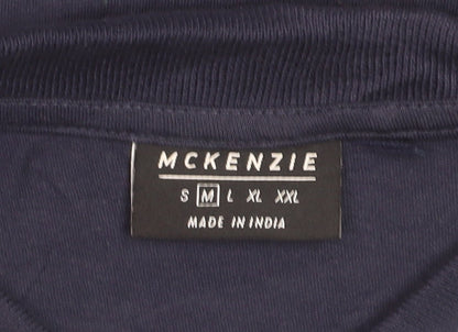 McKenzie Men's Blue Polo Shirt M Regular Fit Short Sleeve