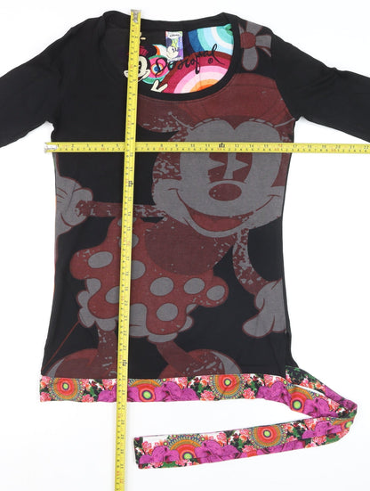 Desigual Women's Multicoloured Cartoon Long Sleeve Tunic Top M
