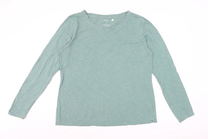 FatFace Womens Green Long Sleeve Cotton T-Shirt Size 16