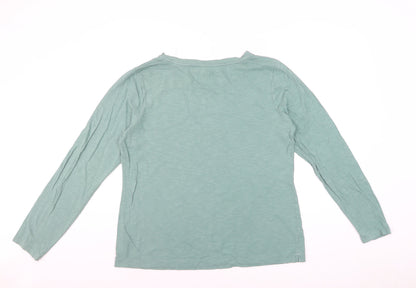 FatFace Womens Green Long Sleeve Cotton T-Shirt Size 16