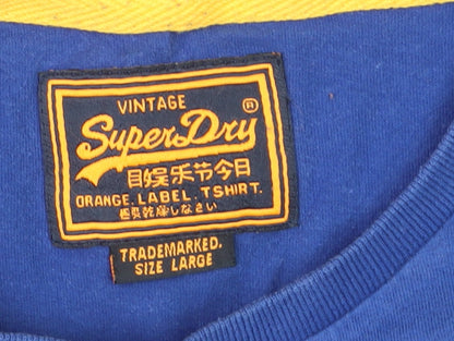 Superdry Men's Blue Vintage Logo Crew Neck T-Shirt Size L