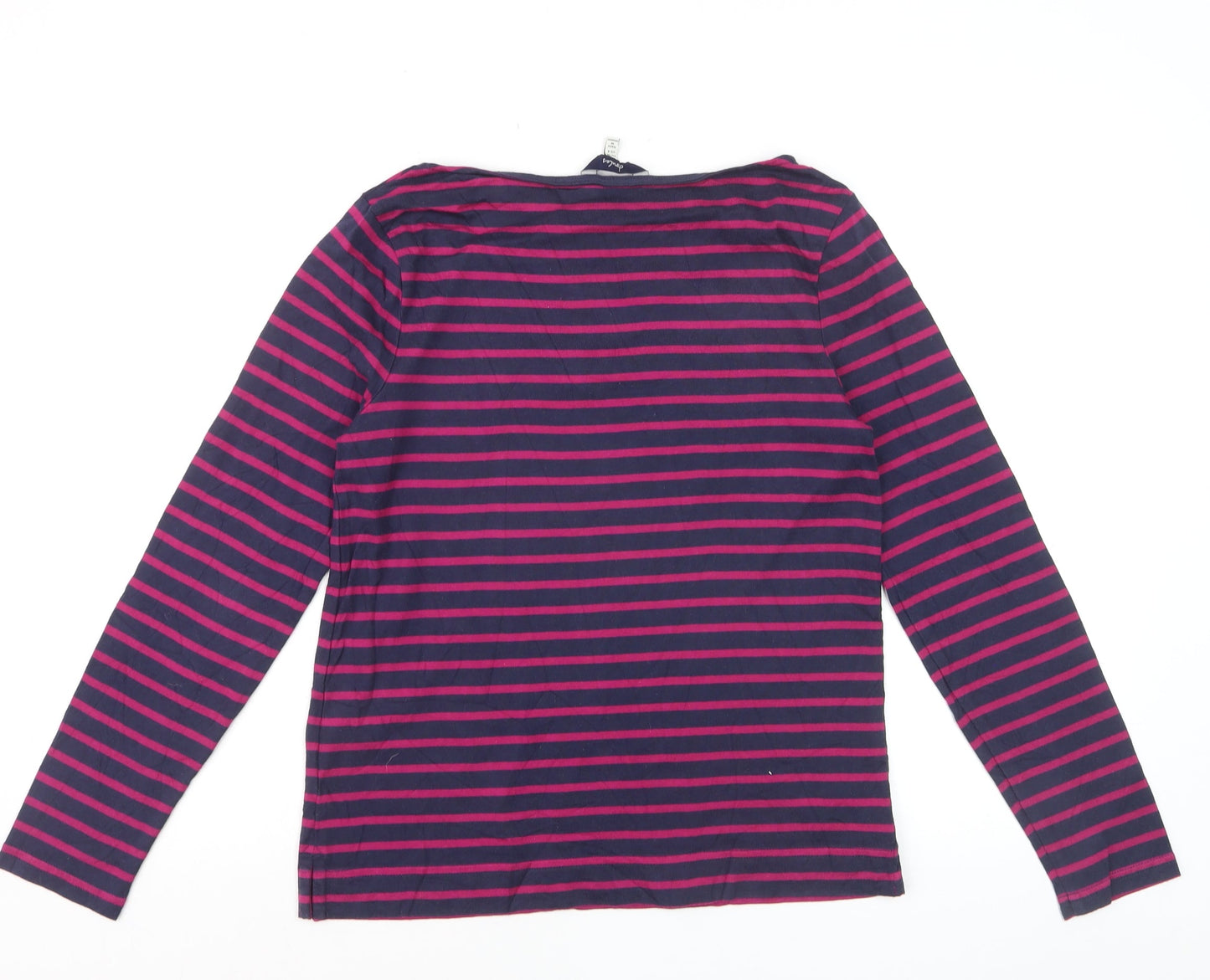 Joules Women's Multicoloured Striped Long Sleeve Cotton Top Size 6