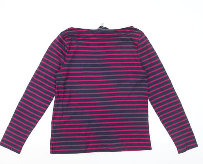 Joules Women's Multicoloured Striped Long Sleeve Cotton Top Size 6