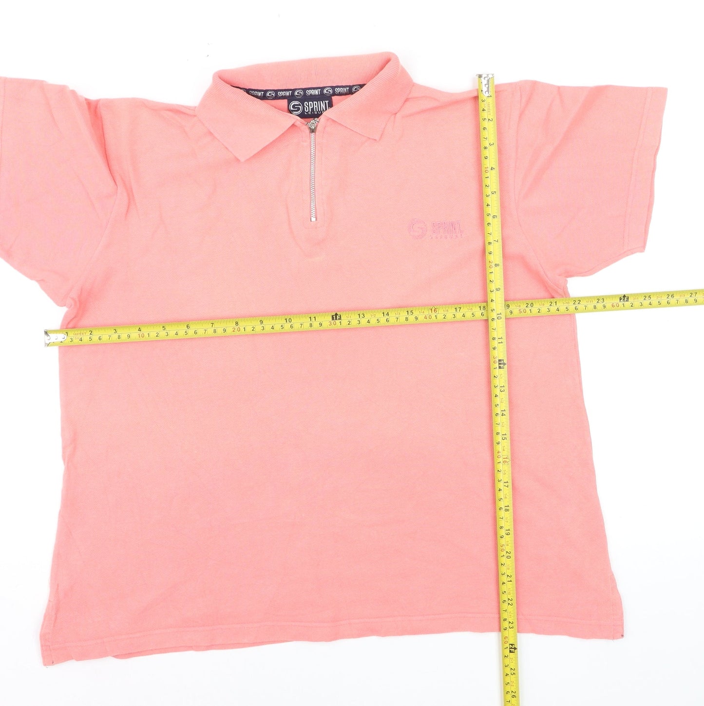 Sprint Leisure Women's Pink Cotton Polo Shirt Size 10/12