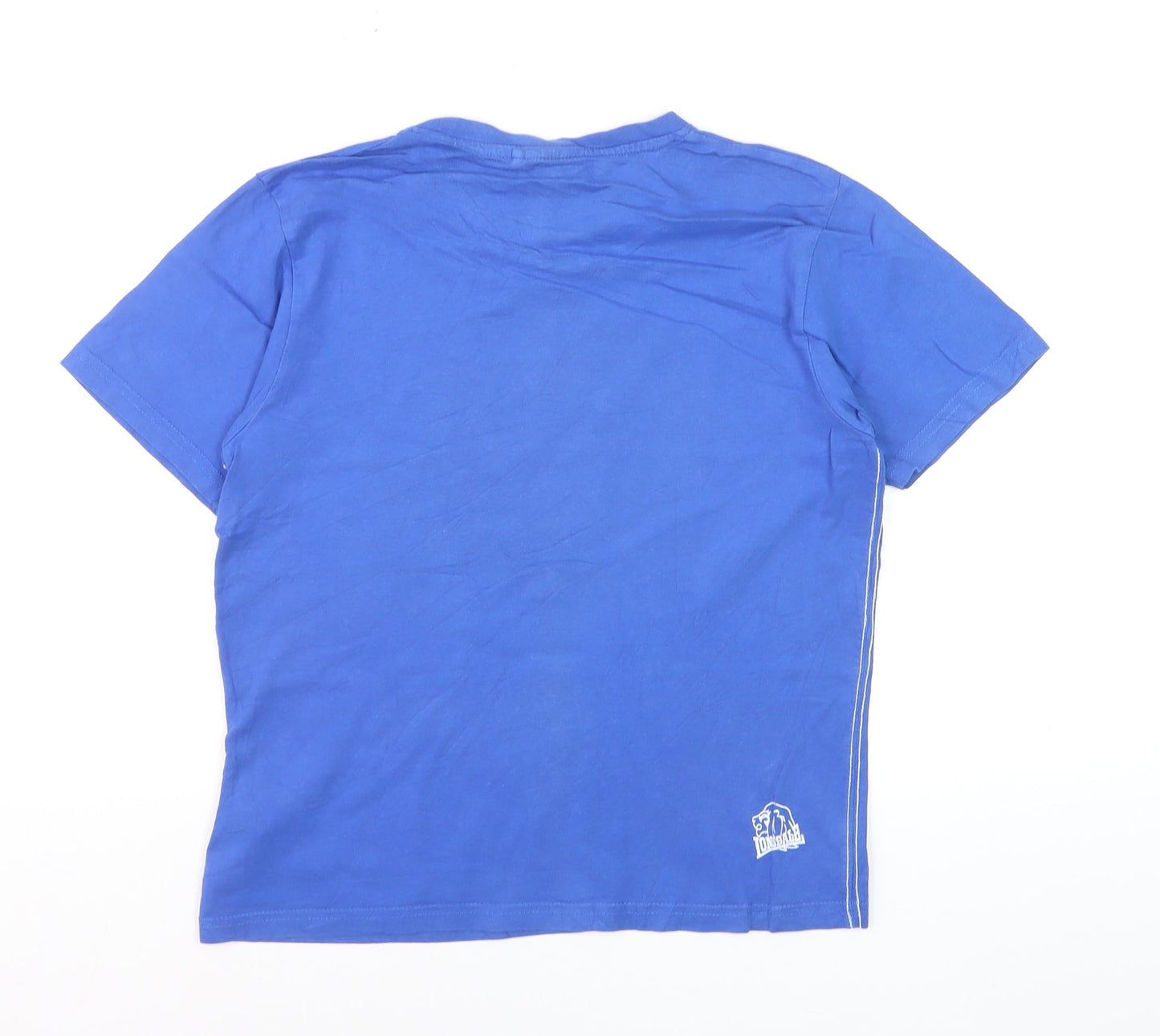 Lonsdale Boys Blue 9-10 Years Lion Graphic Cotton Short Sleeve T-Shirt