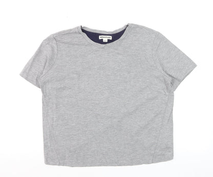 Whistles Women Grey Jersey Cotton Stretch T-Shirt Small
