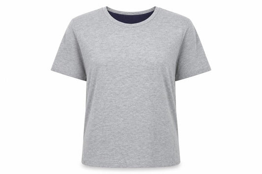 Whistles Women Grey Jersey Cotton Stretch T-Shirt Small