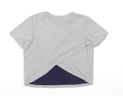 Whistles Women Grey Jersey Cotton Stretch T-Shirt Small