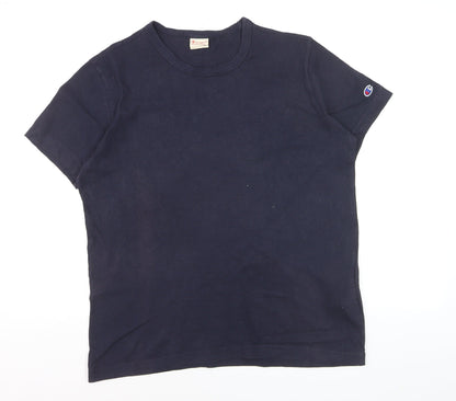 Champion Men's Blue Small Short Sleeve Crew Neck Cotton T-Shirt