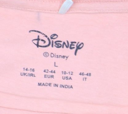 Disney Women’s Pink Lion King T-Shirt Size L Crew Neck Short Sleeve