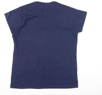Doctor Who Women's Blue 2XL Short Sleeve Cotton T-Shirt