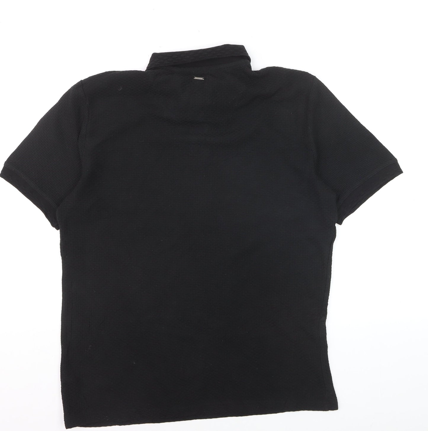 Guide London Men's Black Cotton Polo Shirt L Regular Fit