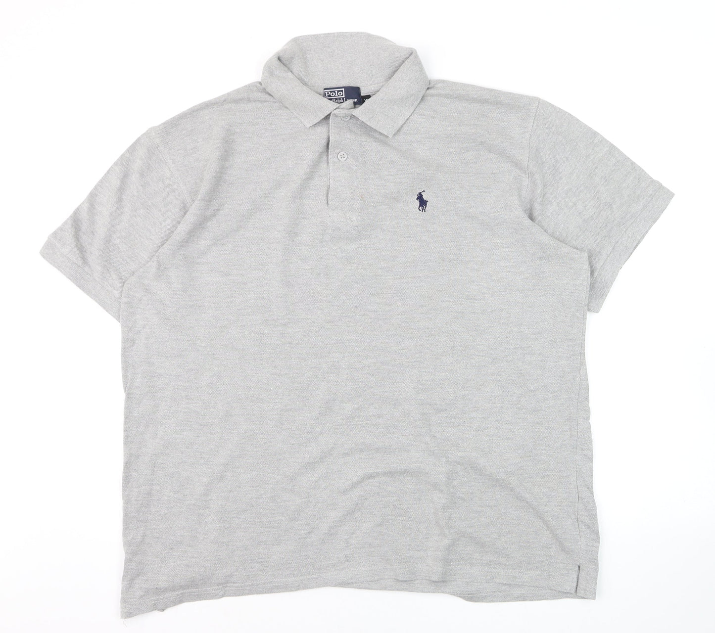 Polo Ralph Lauren Men's Grey Short Sleeve Collared Polo Shirt Size XL