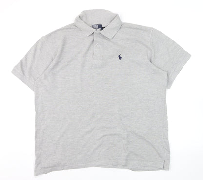 Polo Ralph Lauren Men's Grey Short Sleeve Collared Polo Shirt Size XL