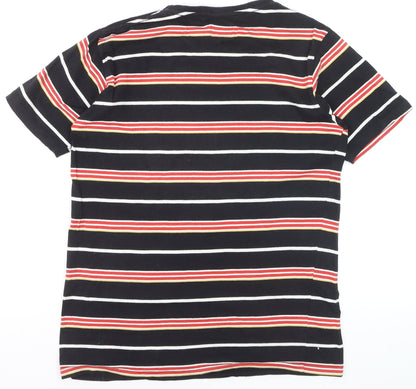 St Goliath Men's Multicoloured Striped Cotton Crew Neck T-Shirt Size S