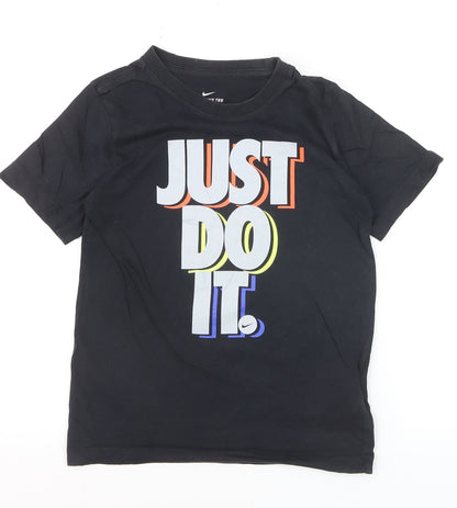 Nike Boys Black 'Just Do It' Graphic T-Shirt 10-11 Years
