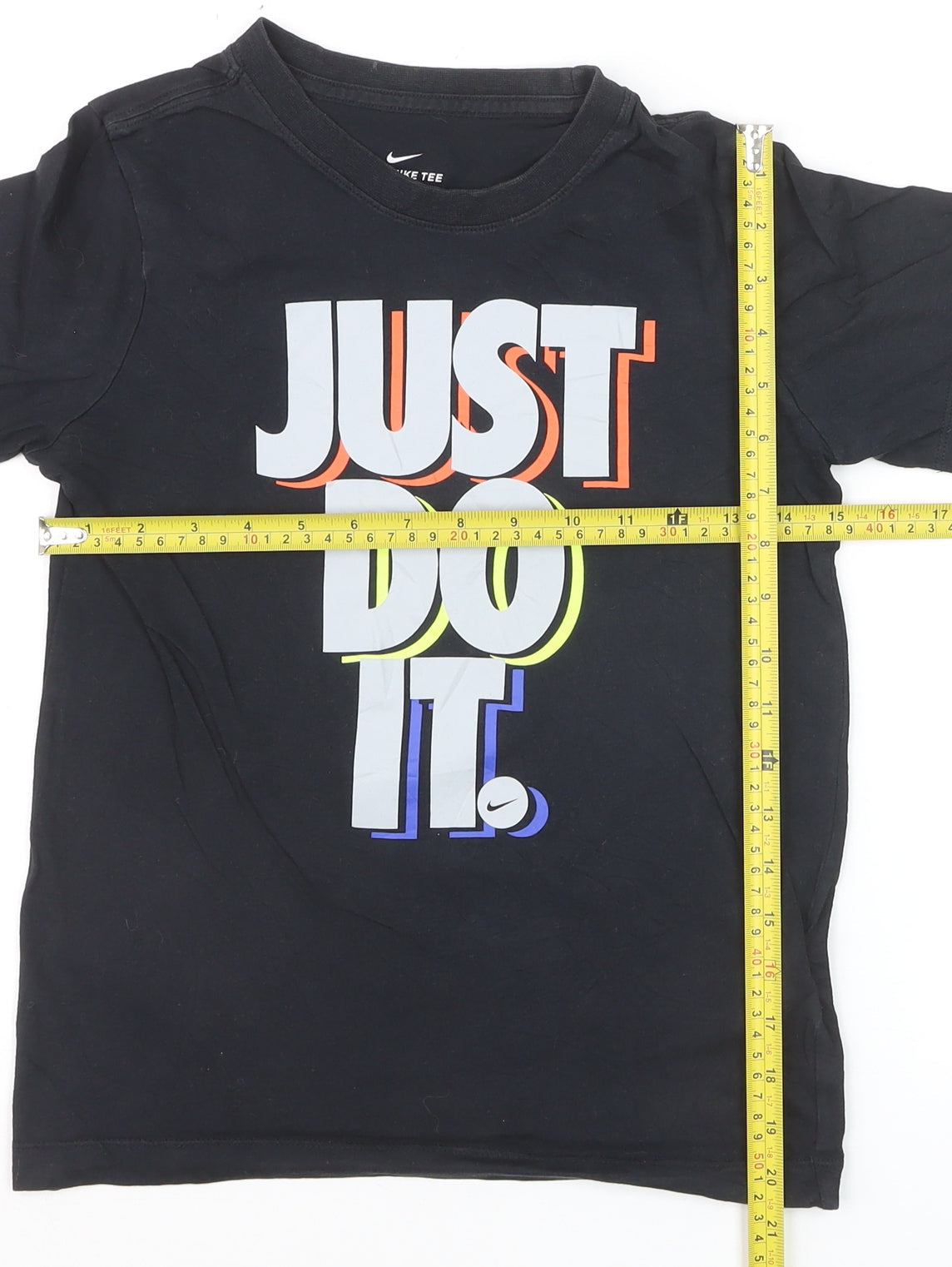 Nike Boys Black 'Just Do It' Graphic T-Shirt 10-11 Years
