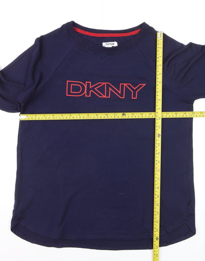 DKNY Men's Blue Long Sleeve Crew Neck Casual Top Size M