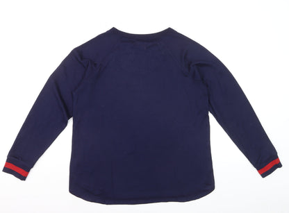 DKNY Men's Blue Long Sleeve Crew Neck Casual Top Size M
