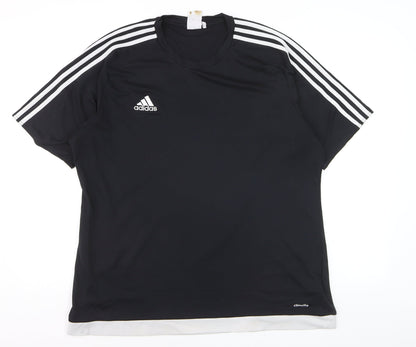Adidas Men's Black Climalite Crew Neck Sports T-Shirt XL