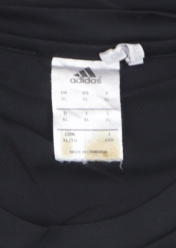 Adidas Men's Black Climalite Crew Neck Sports T-Shirt XL