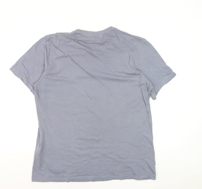 Emporio Armani Men's Blue Crew Neck Cotton T-Shirt Size L