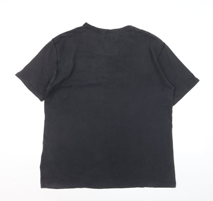 Ted Baker Men's Black V-Neck Short Sleeve T-Shirt Size L Cotton