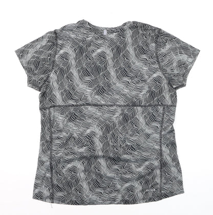 Nike Women's Black Dri-Fit Running T-Shirt Size L Lightweight Activewear Top