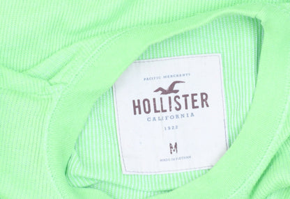 Hollister Men's Green Long Sleeve Slim Fit Cotton Top M