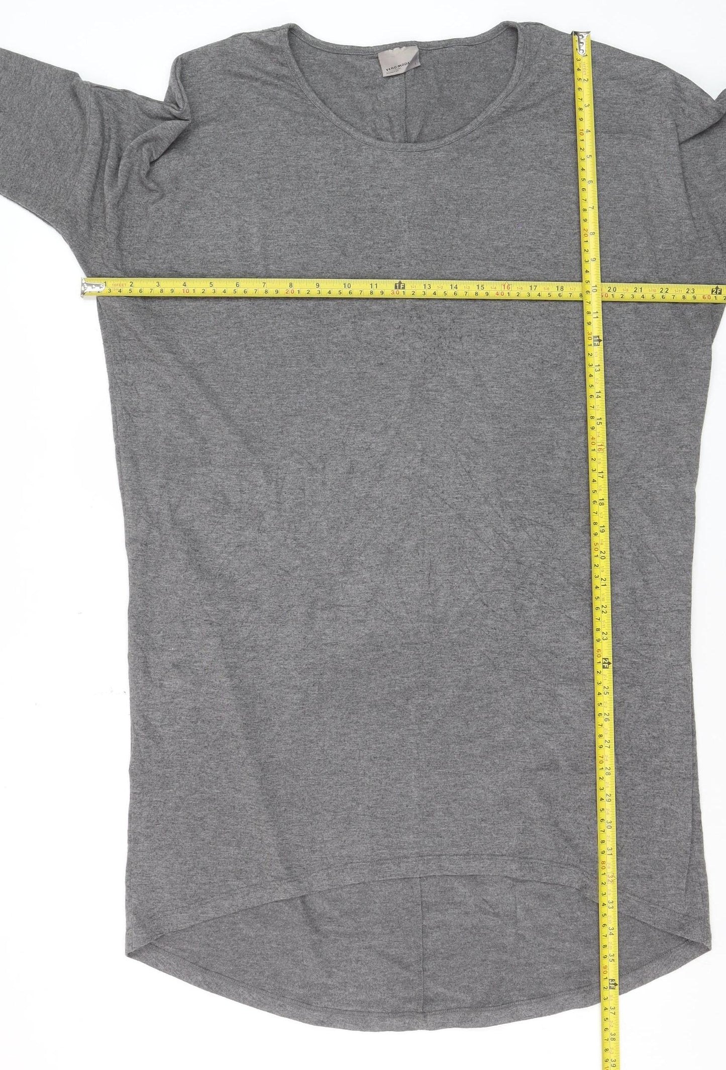 Vero Moda Women’s Grey Jersey T-Shirt Dress Size L Casual