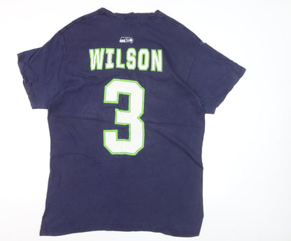 NFL Team Apparel Men’s Blue Seahawks #3 Graphic T-Shirt Size L