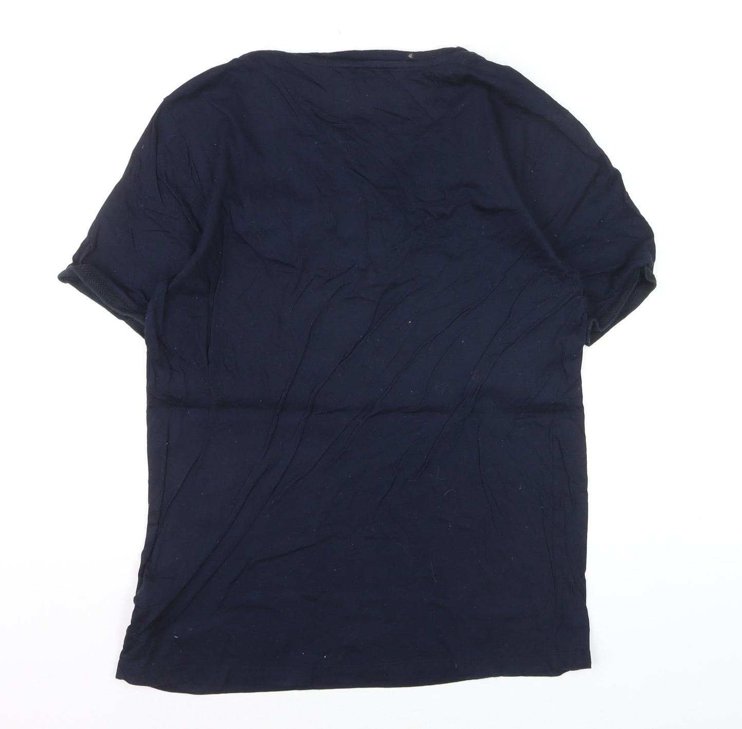 Ted Baker Men's Blue Short Sleeve Henley T-Shirt Size M