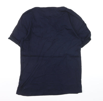 Ted Baker Men's Blue Short Sleeve Henley T-Shirt Size M